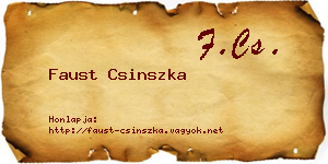 Faust Csinszka névjegykártya